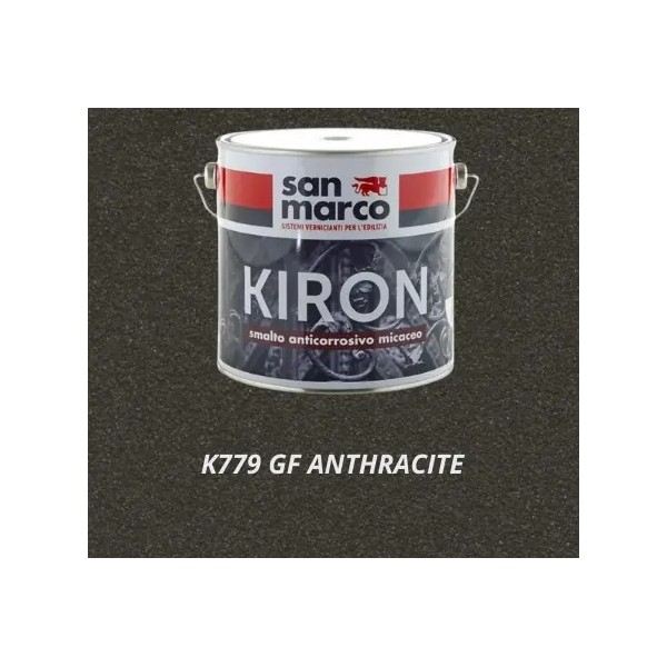 Peinture antirouille effet micacé sablé San Marco KIRON 2,5L K779 GF ANTHRACITE