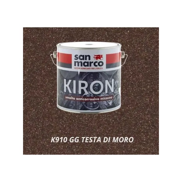 Peinture antirouille effet micacé sablé San Marco KIRON 2,5L K910 GG TESTA DI MORO