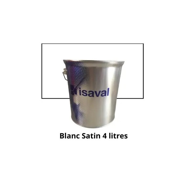 Peinture laque industrielle ISAVAL 4L blanc satin