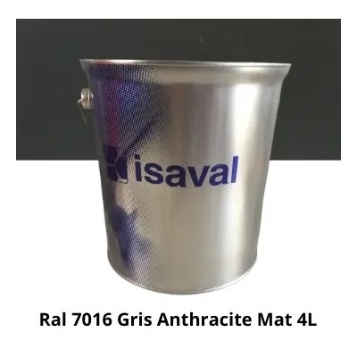 Peinture laque industrielle de finition mate ISAVAL 4L Gris Anthracite Mat Ral 7016 8435210962688 gris anthracite isaval 69,0... Peinture laque industrielle de finition mate ISAVAL 4L Gris Anthracite Mat Ral 7016 8435210962688 gris anthracite isaval 69,0...