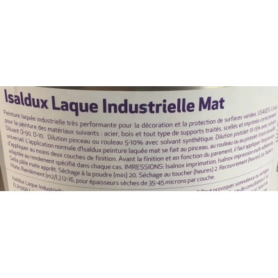 Peinture laque industrielle de finition mate ISAVAL Noir Mat Ral 9005 750ml 8453210962763 noir isaval 15,90 € 9,90 €