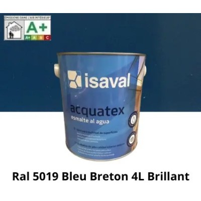 Peinture de Renovation Multi-supports Acquatex de ISAVAL Bleu Breton Brillant 4L 8426106713491 Bleu Breton Brillant isaval 10... Peinture de Renovation Multi-supports Acquatex de ISAVAL Bleu Breton Brillant 4L 8426106713491 Bleu Breton Brillant isaval 10...