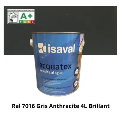 Peinture de Renovation Multi-supports Acquatex de ISAVAL Gris Anthracite Brillant 4L 8426106713491 Gris Anthracite Brillant i... Peinture de Renovation Multi-supports Acquatex de ISAVAL Gris Anthracite Brillant 4L 8426106713491 Gris Anthracite Brillant i...