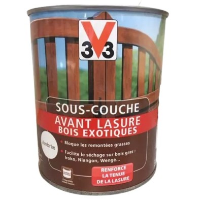 Sous couche avant lasure bois exotiques 750ml Ambrée 3153890052721 V33 24,90 € 9,90 € Sous couche avant lasure bois exotiques 750ml Ambrée 3153890052721 V33 24,90 € 9,90 €