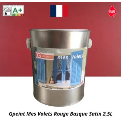 Peinture bois extérieur microporeuse 2,5L Rouge Basque Gpeint 3918085550679 Gpeint 29,00 € 29,00 € Peinture bois extérieur microporeuse 2,5L Rouge Basque Gpeint 3918085550679 Gpeint 29,00 € 29,00 €