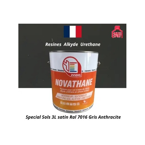 Peinture sol trafic extrême innova Gris Fonce satin 3L