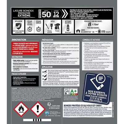 Lasure protection extrême indice 50 / 12 ANS BONDEX CHENE DORE SATIN 5L 3261544319752 Bondex 84,90 € 35,00 € Lasure protection extrême indice 50 / 12 ANS BONDEX CHENE DORE SATIN 5L 3261544319752 Bondex 84,90 € 35,00 €