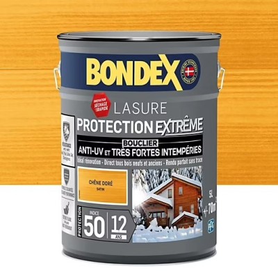 Lasure protection extrême indice 50 / 12 ANS BONDEX CHENE DORE SATIN 5L 3261544319752 Bondex 84,90 € 35,00 € Lasure protection extrême indice 50 / 12 ANS BONDEX CHENE DORE SATIN 5L 3261544319752 Bondex 84,90 € 35,00 €