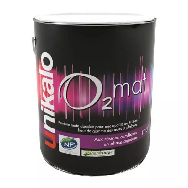 Peinture acrylique polyuréthane O2 MAT Unikalo BLANC 3L
