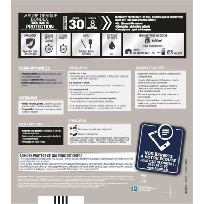 Lasure opaque très haute protection indice30 / 8 ANS BONDEX 5L BLEU AZUR SATIN RAL 5009 3174264743083 Bondex 100,62 € 49,90 € Lasure opaque très haute protection indice30 / 8 ANS BONDEX 5L BLEU AZUR SATIN RAL 5009 3174264743083 Bondex 100,62 € 49,90 €