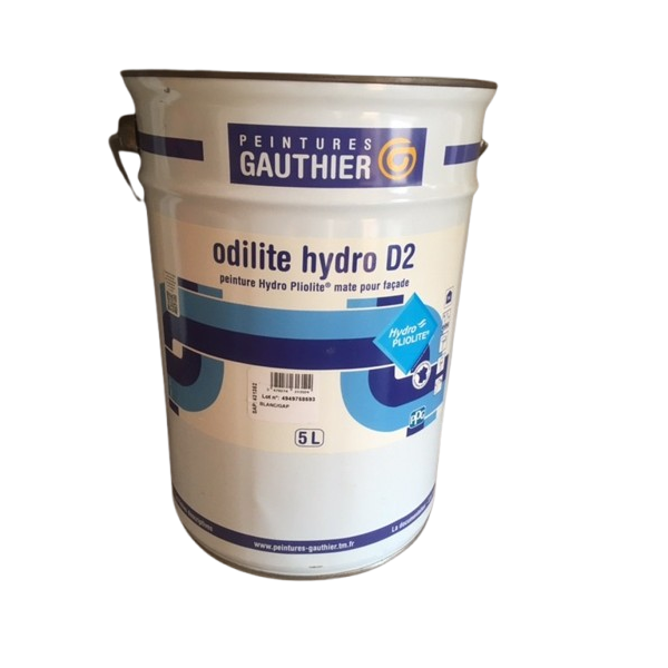 Peinture façade Hydro Pliolite Mate Odilite Hydro D2 Blanc GAUTHIER 5L