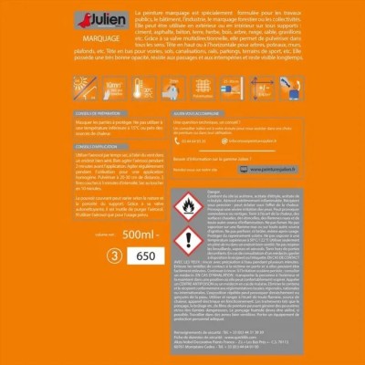 Peinture aérosol Marquage vert fluo JULIEN 0.5 l 325661550061 Julien 15,90 € 3,00 € Peinture aérosol Marquage vert fluo JULIEN 0.5 l 325661550061 Julien 15,90 € 3,00 €