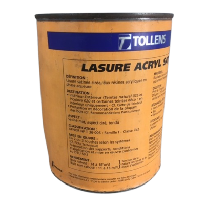 Lasure Bois Tollens 1L Ebene 166 satin 8711624893139 Tollens 5,00 € 5,00 €