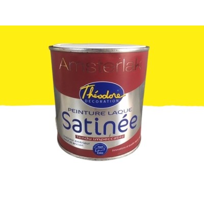 Peinture laque satinée Amsterlak Théodore Jaune Base 0,5 L Peinture laque satinée Amsterlak Théodore Jaune Base 0,5 L