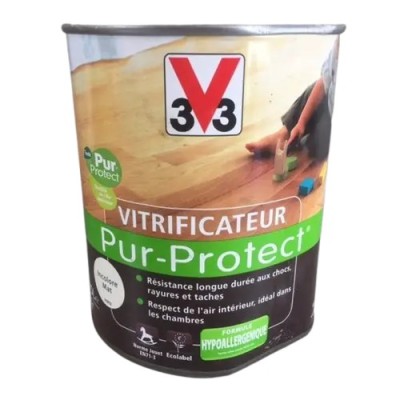 Vitrificateur Pur-Protect longue durée V33 incolore mat 0,75L 3153890136025 V33 9,90 € 9,90 € Vitrificateur Pur-Protect longue durée V33 incolore mat 0,75L 3153890136025 V33 9,90 € 9,90 €