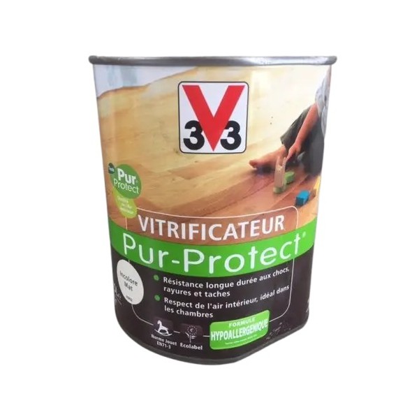 Vitrificateur Pur-Protect longue durée V33 incolore mat 0,75L